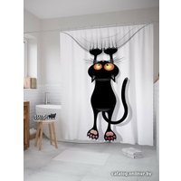 Шторка-занавеска для ванны JoyArty Кот-шкодник sc_18507