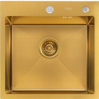 Кухонная мойка ARFEKA Eco AR 500*500 Gold PVD Nano Decor