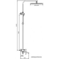 Душевая система  Gappo G2407-4 (бронзовый)