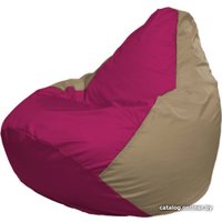 Кресло-мешок Flagman Груша Макси Г2.1-377 (бежевый темный/фуксия)