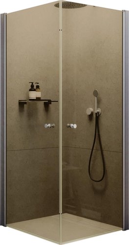 Душевой уголок MaybahGlass MGY-1297-5 (бронзовое стекло/хром матовый)