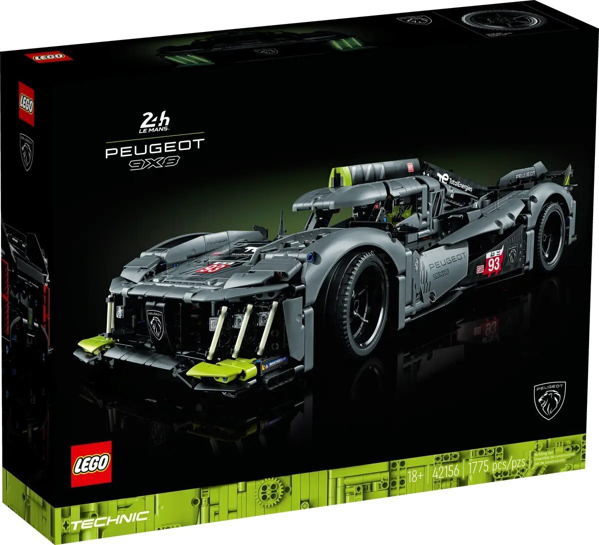 

Конструктор LEGO Technic 42156 PEUGEOT 9X8 24H Le Mans Hybrid Hypercar