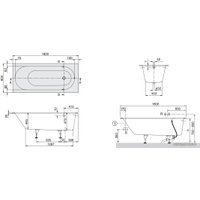 Ванна Villeroy & Boch Oberon 170x70 UBQ177OBE2V-01