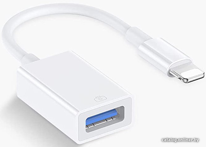 Адаптер USBTOP Lightning - USB Type-A ver.02 (белый)