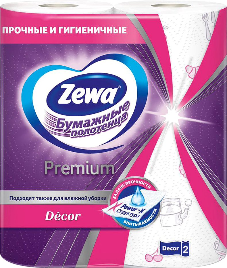 

Бумажные полотенца Zewa Premium Decor (2 рулона)