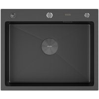 Кухонная мойка ARFEKA Eco AR 600*500 POP-UP BLACK PVD NANO