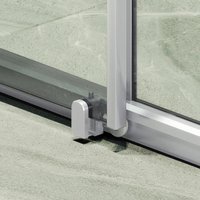 Душевая дверь MaybahGlass 195x150 MGD-1277-5 (бесцветное стекло/хром матовый)