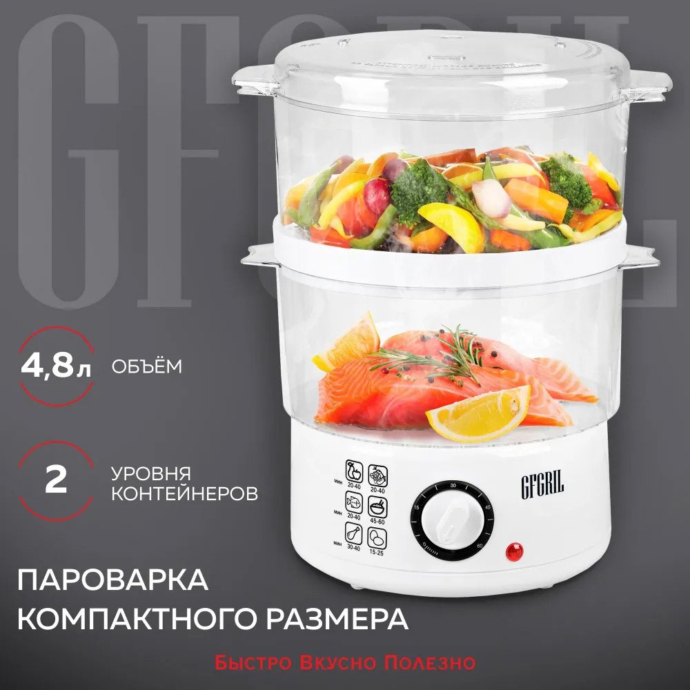 

Пароварка GFgril GFS-2M (белый)