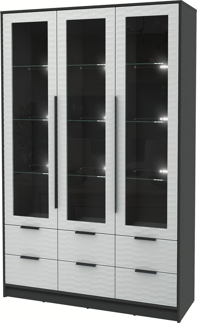 

Шкаф-витрина Интерлиния Концепт Зодиак КТ-ШВ3 с подсветкой (антрацит/грей)