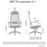 Офисное кресло Metta SU-1-BK Комплект 5.1 CH ов/сечен (серый)