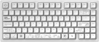 Клавиатура Dark Project ALU81A Terra Nova White (g3ms Moonstone)