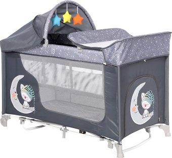 Манеж-кровать Lorelli Moonlight Rocker 2 (grey cute moon)