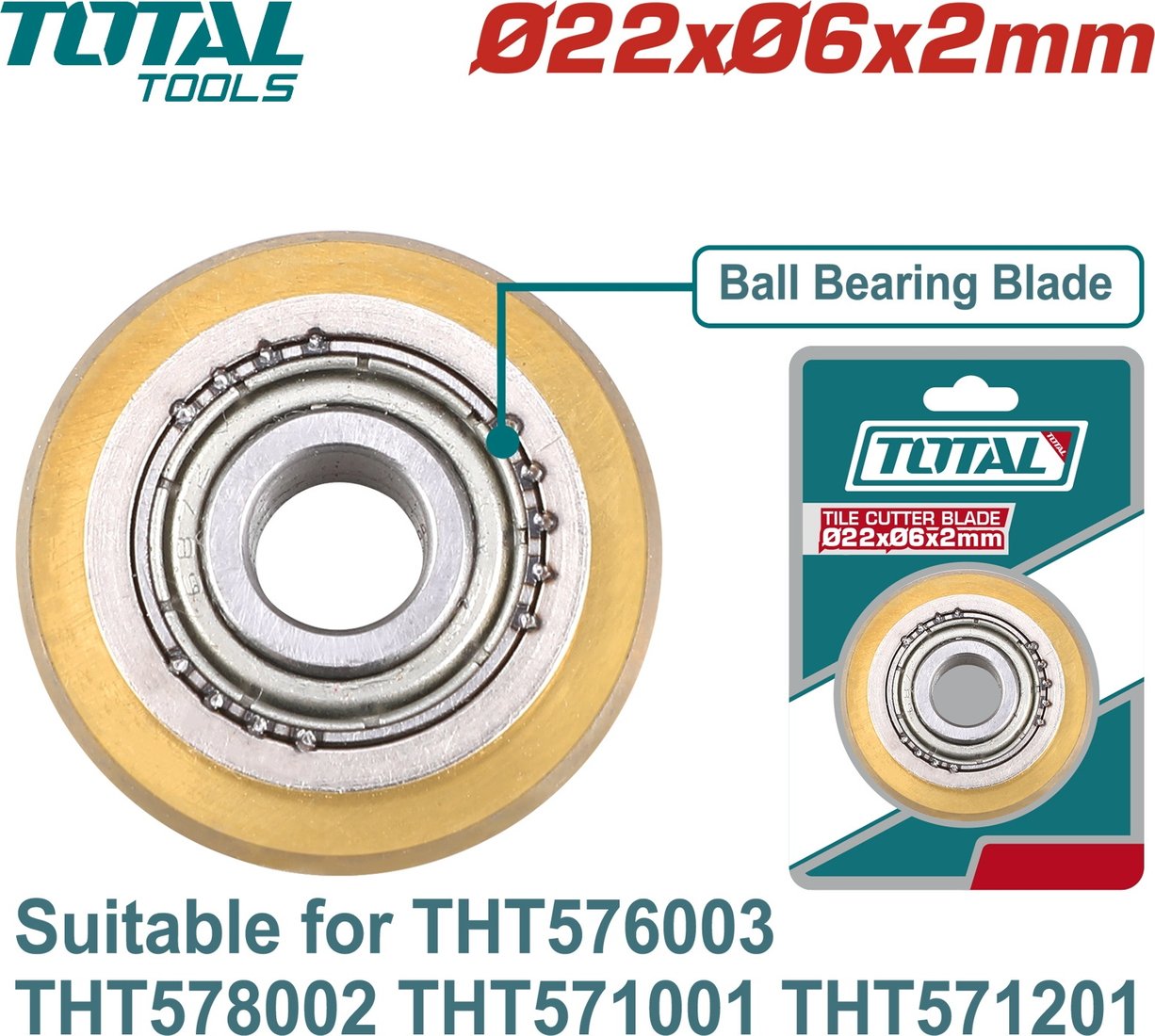 

Ролик для плиткореза Total THT576003B