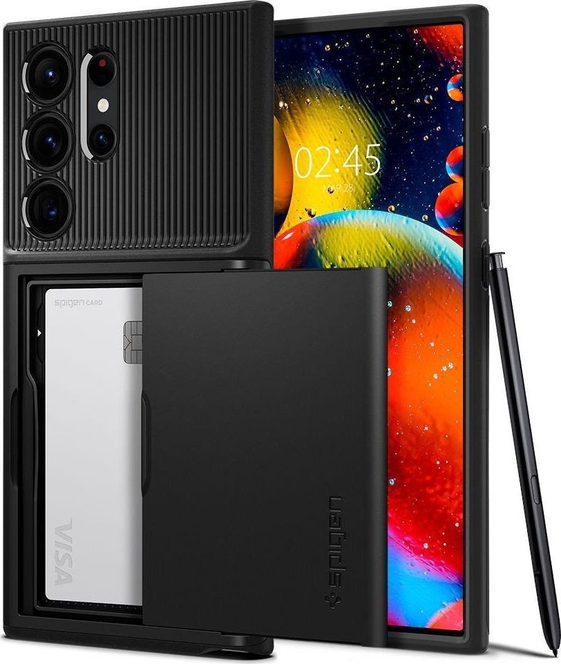 

Чехол для телефона Spigen Slim Armor CS для Galaxy S23 Ultra ACS05628 (черный)