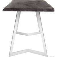 Кухонный стол Buro7 Уиллис 110 (с обзолом и сучками, дуб мореный/белый)