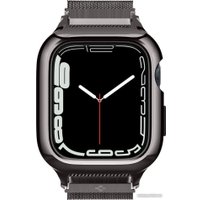 Ремешок Spigen Metal Fit Pro для Apple Watch (45/44 мм) (темно-серый)