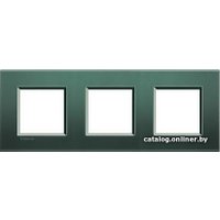 Рамка BTicino LivingLight LNA4802M3PK (парковый зеленый)