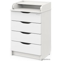 Детский комод Pituso Wood 604 (ПВХ белый премиум)