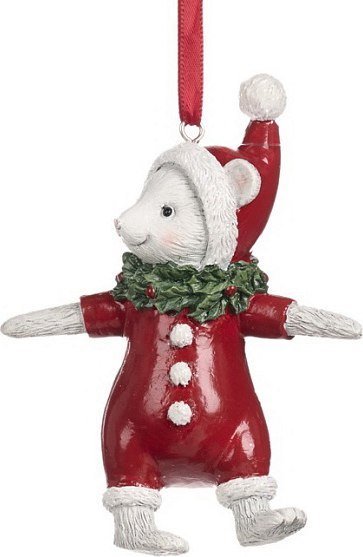 

Елочная игрушка Goodwill Xmas 2024 Мышь в красном. Три пуговки D 43215_3