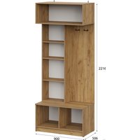 Стенка NN мебель Авиньон 00-00112204 (дуб крафт золотой/графит серый)