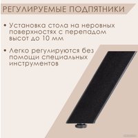 Кухонный стол Millwood Шанхай Л18 100x70 (дуб белый Craft/металл черный)