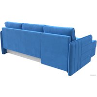 Угловой диван Лига диванов Слим левый (велюр голубой)