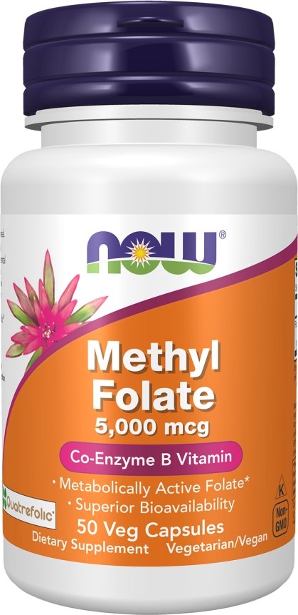 Витамин Now Foods Methyl Folate 5000 мкг (50 капсул)