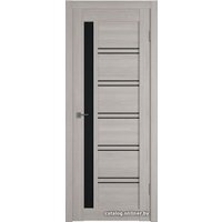 Межкомнатная дверь Atum Pro Х38 80x200 (stone oak, стекло black gloss)