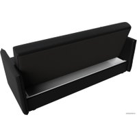 Диван Лига диванов Лига-018 117890 (экокожа черный/подушки белый)