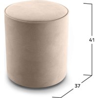 Пуфик Mio Tesoro 132 (светло-бежевый Velutto 04)