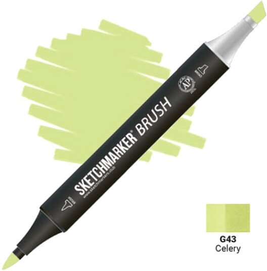 

Маркер художественный Sketchmarker Brush Двусторонний G43 SMB-G43 (сельдерей)