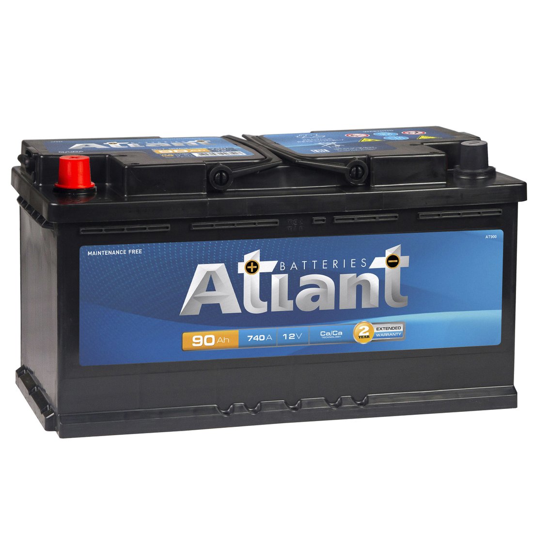 

Автомобильный аккумулятор Atlant L+ (90 А·ч) синий