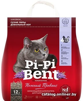 Наполнитель для туалета Pi-Pi Bent Нежный Прованс 5 кг