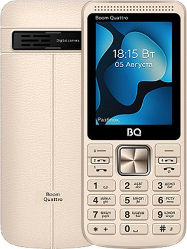 

Телефон BQ BQ-2455 Boom Quattro (золотистый)