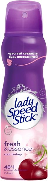 

Антиперспирант-спрей Lady Speed Stick Fresh and Essence Cool Fantasy Вишня 150 мл