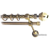 Карниз для штор Lm Decor Мельба (антик, витая, 2.8м 16мм, 2 ряда)