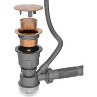 Кухонная мойка Roxen Uno 560210-54-BRS PVD бронзовая/текстурная (с ролл-матом и дозатором)