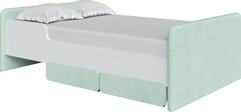 

Кровать-трансформер PROxSON Mika 90x190 (белый/Teddy 337 мятный)