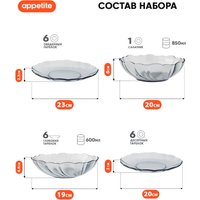Набор тарелок Appetite Crystal Dreams 19СrDr