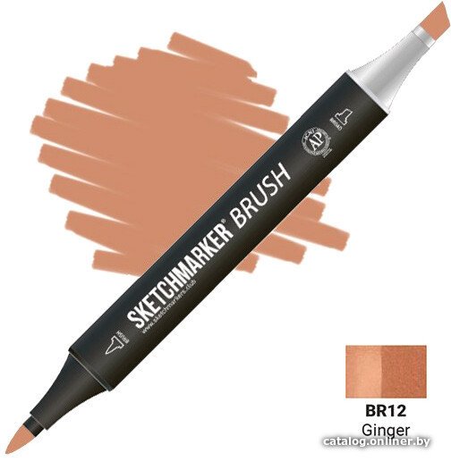 Маркер художественный Sketchmarker Brush Двусторонний BR12 SMB-BR12 (имбирь)