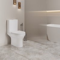 Унитаз напольный Lauter W246 2110246 + гигиенический душ Sano 21LT1292BM (горизонтальный выпуск)