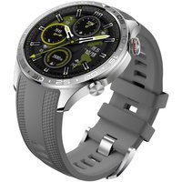 Умные часы HONOR Watch 5 Pro (серебристый, с серым силиконовым ремешком, китайская версия)