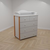 Детский комод Incanto Nuvola 800/5 (белый/бук)