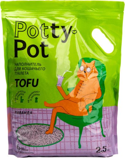 

Наполнитель для туалета Potty-Pot Тофу Лаванда 2.5 кг (6 л)