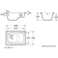 Ванна Roca Banaseo Contesa 100x70 (без ножек)