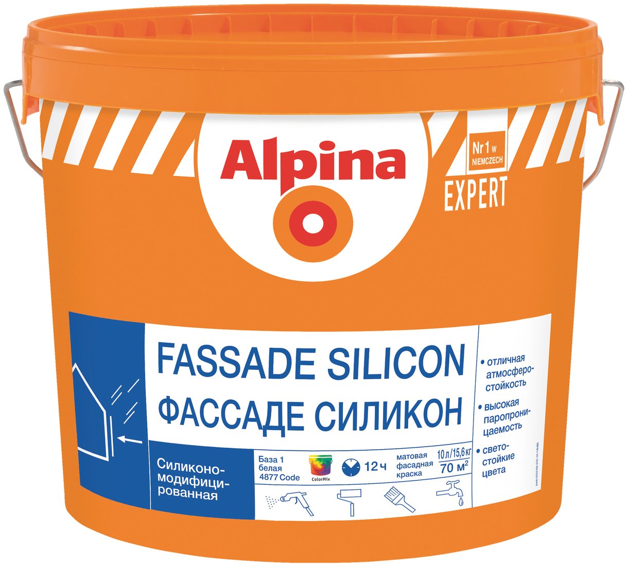 

Краска Alpina Expert Fassade Silicon База 3 (9.4 л)