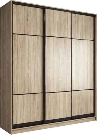 Шкаф-купе Евва АЭП ШК.3 01 24 SSG.03 (дуб сонома/дуб сонома/венге глянец)
