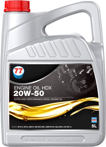 77 Lubricants Engine Oil HDX API SL/CI-4 20W-50 5л