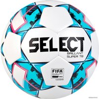 Футбольный мяч Select Brillant Super Fifa Tb (5 размер, белый/голубой)