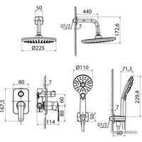 Душевая система  IDDIS Ray RAYSB02i67